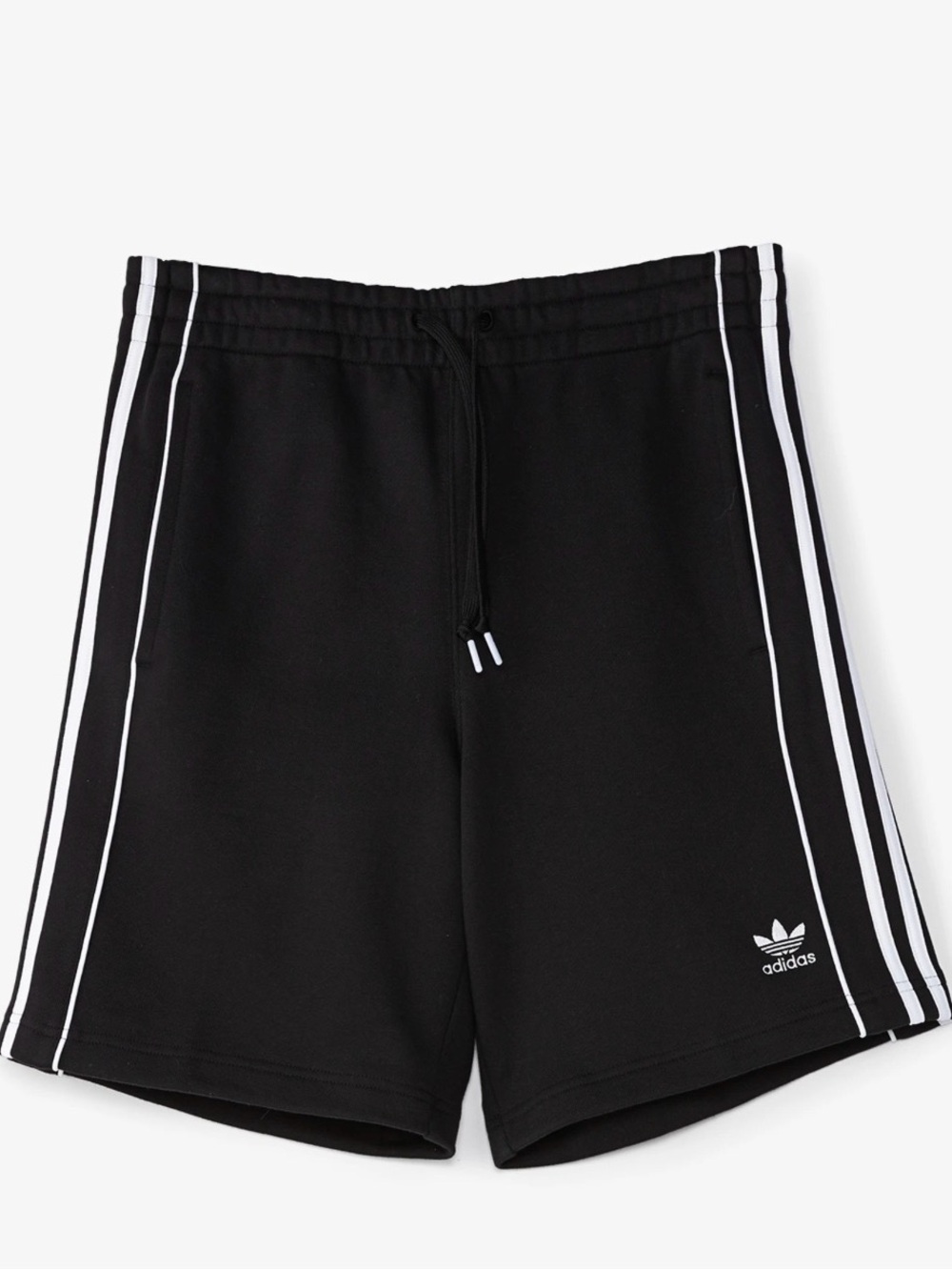 adidas Black Athletic Shorts with White 3-Stripes